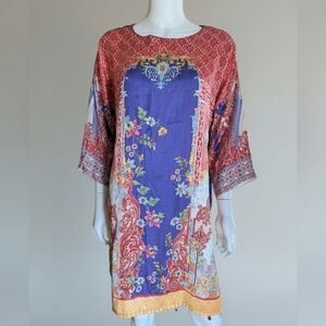 SAPPHIRE colorful printed tunic dres Floral Multicolor Dress
